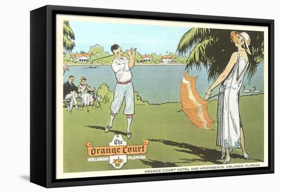 Golfing in Orlando, Florida-null-Framed Stretched Canvas