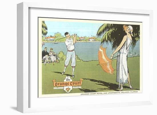 Golfing in Orlando, Florida-null-Framed Art Print