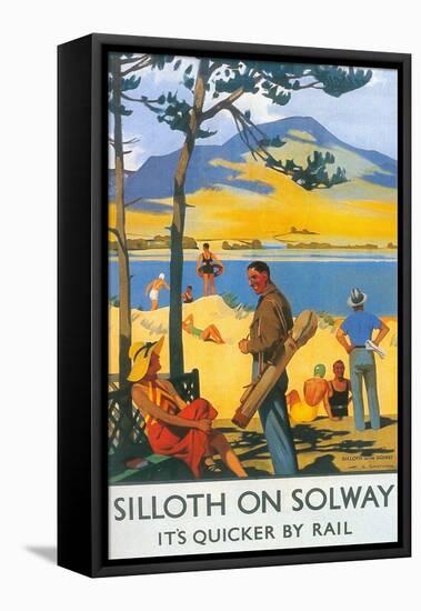Golfing in Silloth on Solway-null-Framed Stretched Canvas