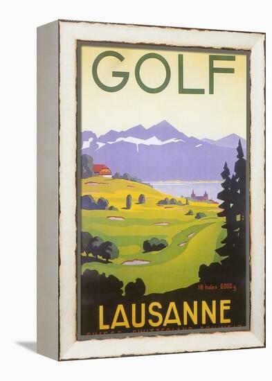 Golfing in Switzerland-null-Framed Stretched Canvas