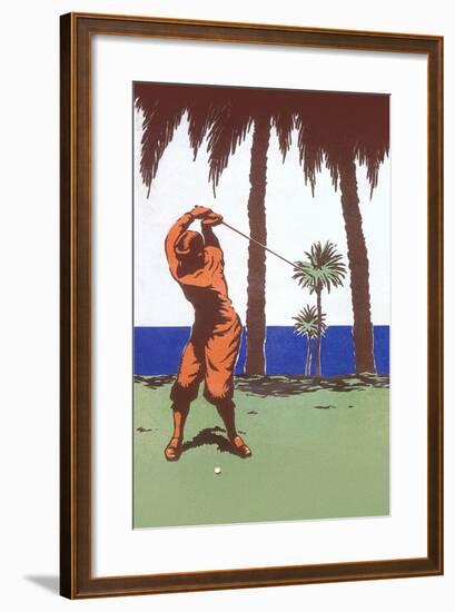 Golfing in the Tropics-null-Framed Art Print