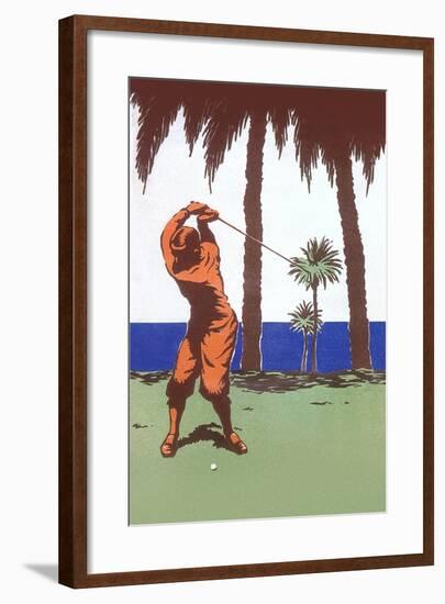 Golfing in the Tropics-null-Framed Art Print