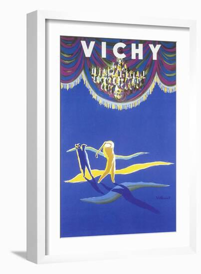 Golfing in Vichy France--Framed Art Print