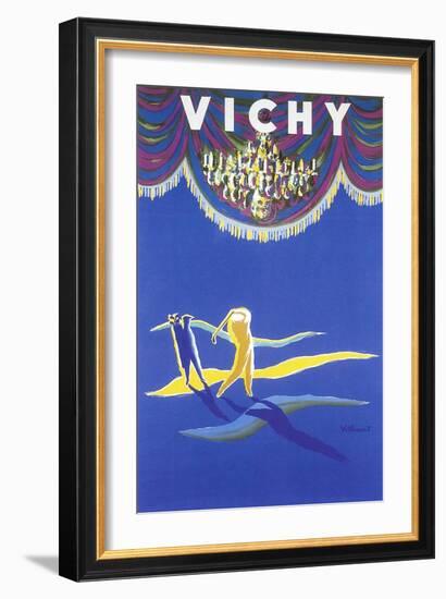 Golfing in Vichy France-null-Framed Art Print