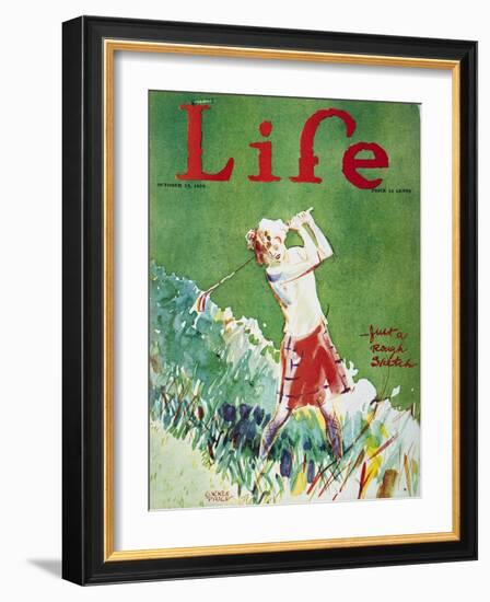 Golfing: Magazine Cover-Garrett Price-Framed Giclee Print
