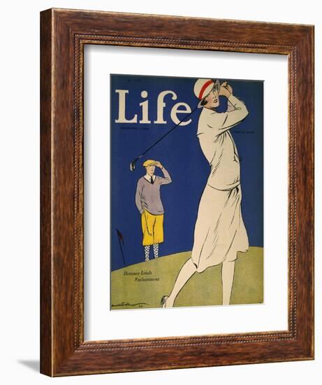 Golfing: Magazine Cover-null-Framed Premium Giclee Print