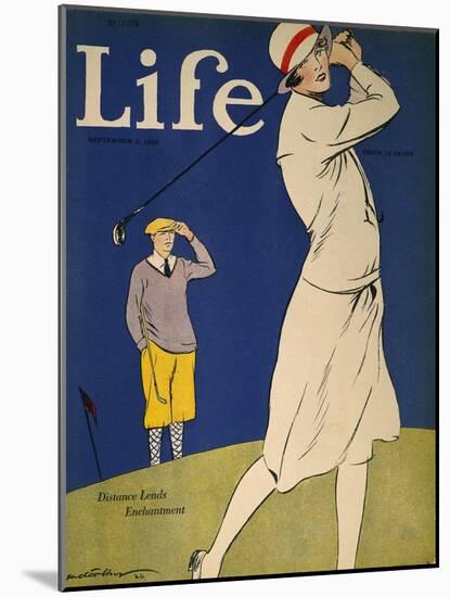 Golfing: Magazine Cover-null-Mounted Giclee Print