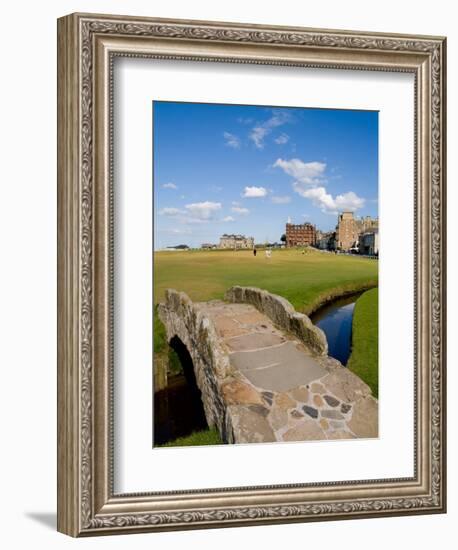 Golfing the Swilcan Bridge on the 18th Hole, St Andrews Golf Course, Scotland-Bill Bachmann-Framed Photographic Print