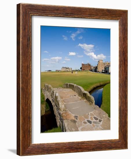 Golfing the Swilcan Bridge on the 18th Hole, St Andrews Golf Course, Scotland-Bill Bachmann-Framed Photographic Print