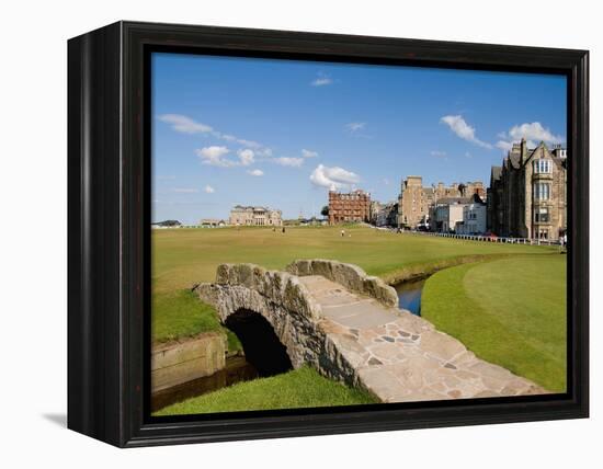 Golfing the Swilcan Bridge on the 18th Hole, St Andrews Golf Course, Scotland-Bill Bachmann-Framed Premier Image Canvas