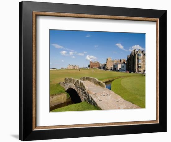 Golfing the Swilcan Bridge on the 18th Hole, St Andrews Golf Course, Scotland-Bill Bachmann-Framed Photographic Print