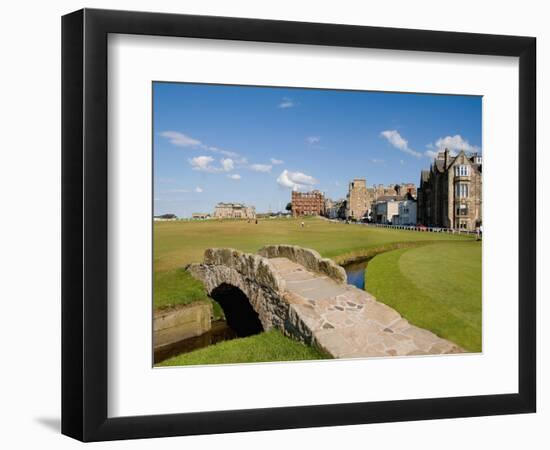 Golfing the Swilcan Bridge on the 18th Hole, St Andrews Golf Course, Scotland-Bill Bachmann-Framed Photographic Print