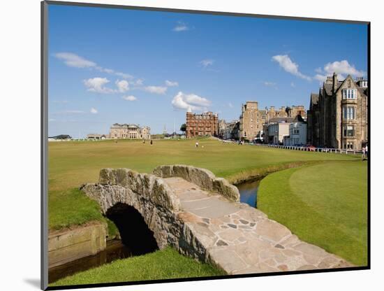 Golfing the Swilcan Bridge on the 18th Hole, St Andrews Golf Course, Scotland-Bill Bachmann-Mounted Photographic Print