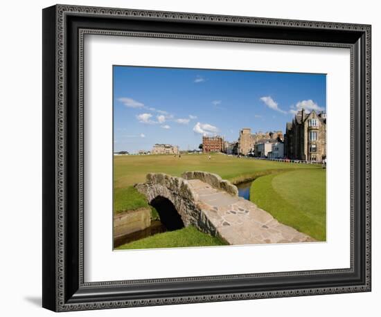 Golfing the Swilcan Bridge on the 18th Hole, St Andrews Golf Course, Scotland-Bill Bachmann-Framed Photographic Print