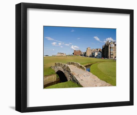 Golfing the Swilcan Bridge on the 18th Hole, St Andrews Golf Course, Scotland-Bill Bachmann-Framed Photographic Print