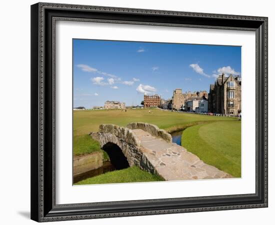 Golfing the Swilcan Bridge on the 18th Hole, St Andrews Golf Course, Scotland-Bill Bachmann-Framed Photographic Print