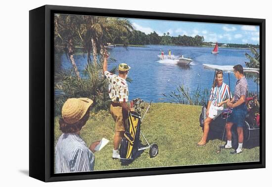 Golfing, Water Skiing-null-Framed Stretched Canvas