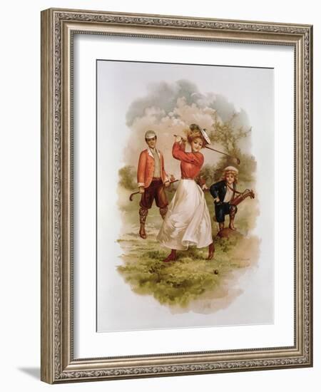 Golfing-Ellen Hattie Clapsaddle-Framed Giclee Print