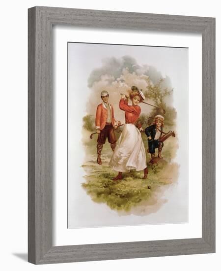 Golfing-Ellen Hattie Clapsaddle-Framed Giclee Print