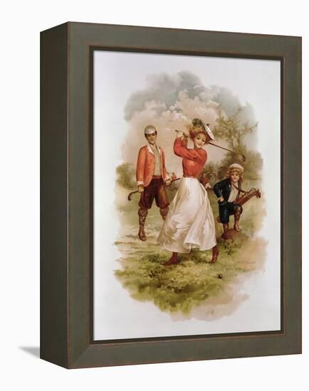 Golfing-Ellen Hattie Clapsaddle-Framed Premier Image Canvas