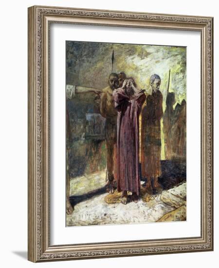 Golgotha, 1892-93-Nikolai Nikolaevich Ge-Framed Giclee Print