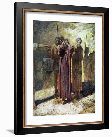 Golgotha, 1892-93-Nikolai Nikolaevich Ge-Framed Giclee Print