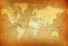 Detailed Old World Map-goliath-Framed Art Print