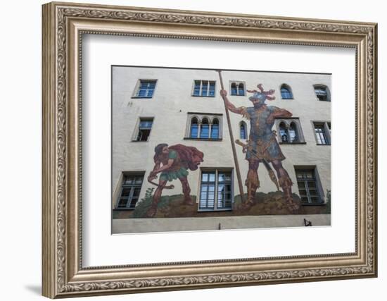 Goliath House, Regensburg, Bavaria, Germany-Michael Runkel-Framed Photographic Print