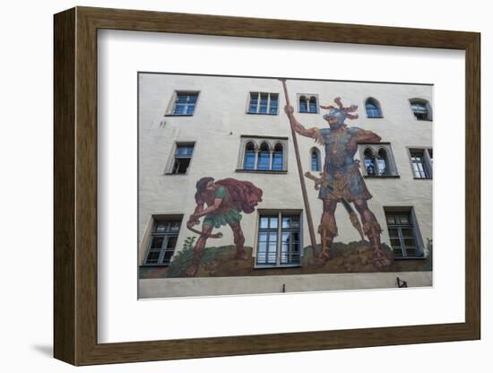 Goliath House, Regensburg, Bavaria, Germany-Michael Runkel-Framed Photographic Print