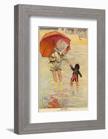 Golliwog and Girl 1927-null-Framed Photographic Print