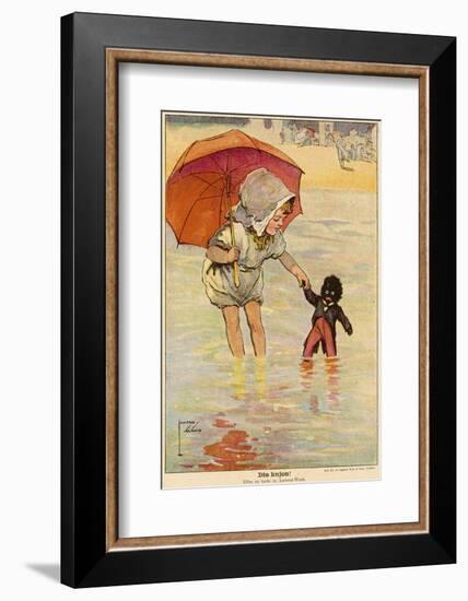 Golliwog and Girl 1927-null-Framed Photographic Print