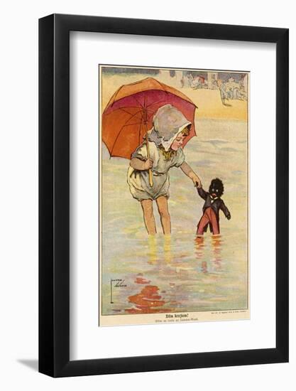 Golliwog and Girl 1927-null-Framed Photographic Print