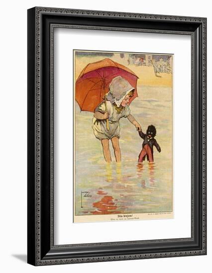 Golliwog and Girl 1927-null-Framed Photographic Print