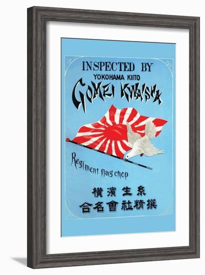 Gomei Kwaisha, Yokohama, Regiment Flag Chop-null-Framed Art Print