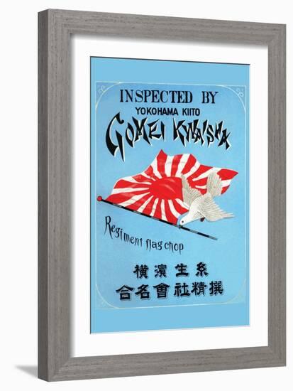 Gomei Kwaisha, Yokohama, Regiment Flag Chop-null-Framed Art Print