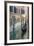 Gondola Boat Passing Through a Narrow Canal, Venice, Veneto, Italy-Stefano Politi Markovina-Framed Photographic Print