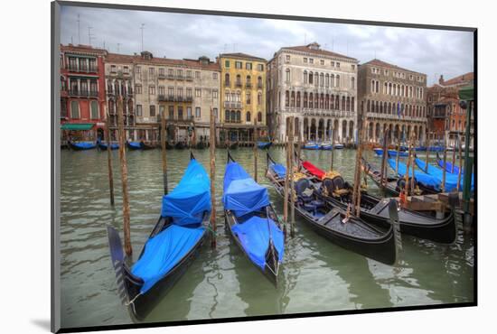 Gondola Boats on Grand Canal, Venice, Italy-Darrell Gulin-Mounted Photographic Print