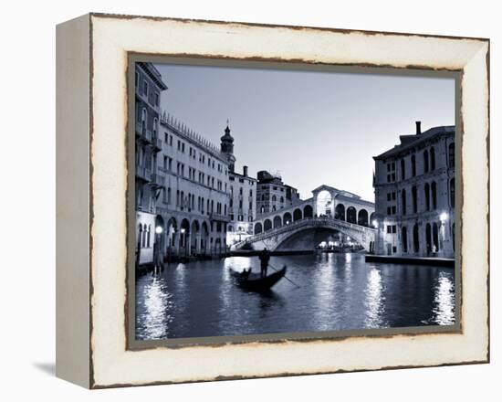 Gondola by the Rialto Bridge, Grand Canal, Venice, Italy-Alan Copson-Framed Premier Image Canvas