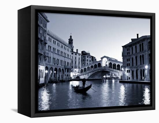 Gondola by the Rialto Bridge, Grand Canal, Venice, Italy-Alan Copson-Framed Premier Image Canvas