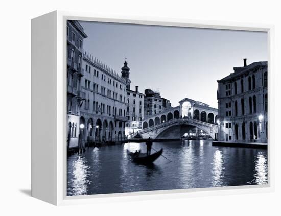 Gondola by the Rialto Bridge, Grand Canal, Venice, Italy-Alan Copson-Framed Premier Image Canvas