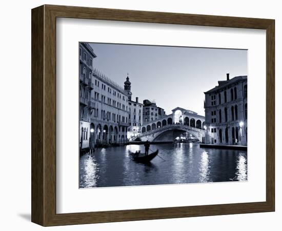 Gondola by the Rialto Bridge, Grand Canal, Venice, Italy-Alan Copson-Framed Premium Photographic Print