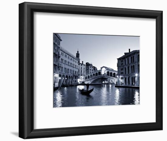 Gondola by the Rialto Bridge, Grand Canal, Venice, Italy-Alan Copson-Framed Photographic Print