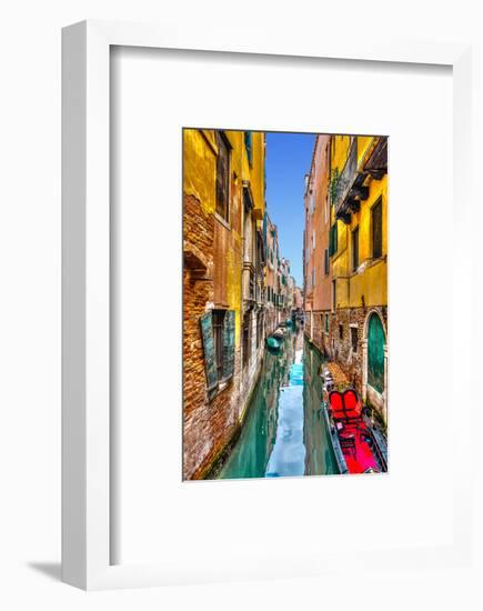 Gondola Canal Venice Italy-null-Framed Art Print