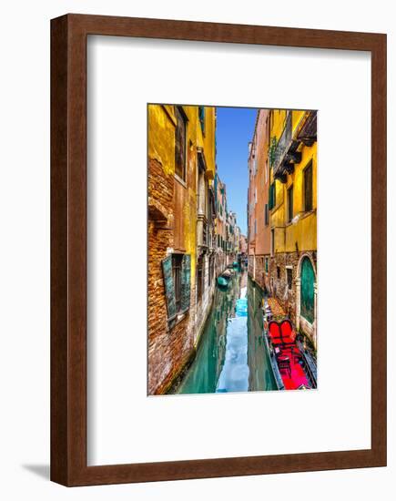 Gondola Canal Venice Italy-null-Framed Art Print