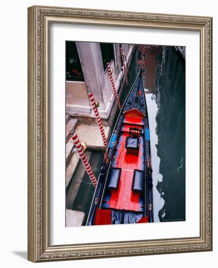 Gondola Docked in Venice, Italy-Tom Haseltine-Framed Photographic Print