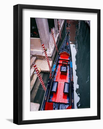 Gondola Docked in Venice, Italy-Tom Haseltine-Framed Photographic Print