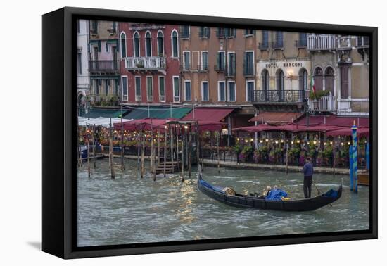 Gondola. Grand Canal. Venice, Italy-Tom Norring-Framed Premier Image Canvas