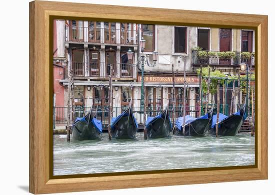 Gondola. Grand Canal. Venice, Italy-Tom Norring-Framed Premier Image Canvas