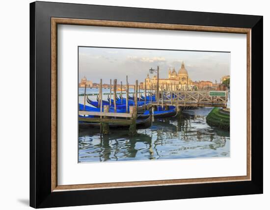 Gondola Lineup in Front of Basilica Di Santa Maria Della Salute. Venice. Italy-Tom Norring-Framed Photographic Print