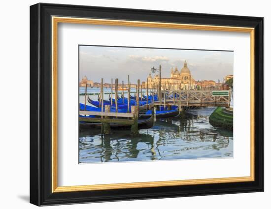 Gondola Lineup in Front of Basilica Di Santa Maria Della Salute. Venice. Italy-Tom Norring-Framed Photographic Print